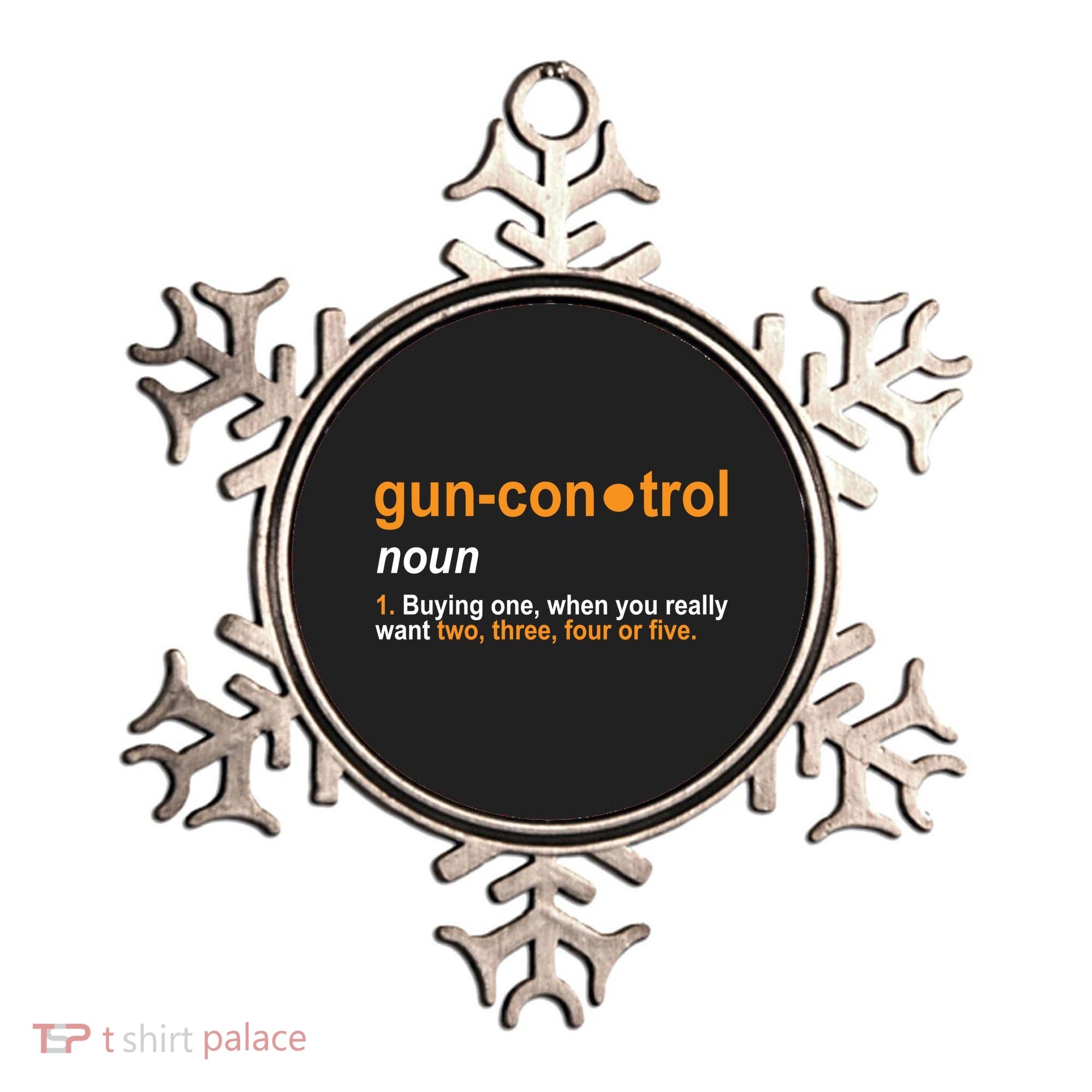 Funny Gun Control Definition Ornament