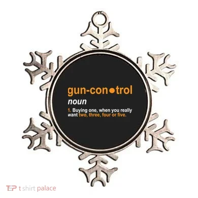 Funny Gun Control Definition Ornament