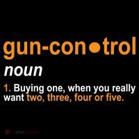 Funny Gun Control Definition Ornament thumb 1