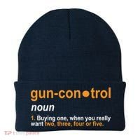 Funny Gun Control Definition Beanie thumb 0