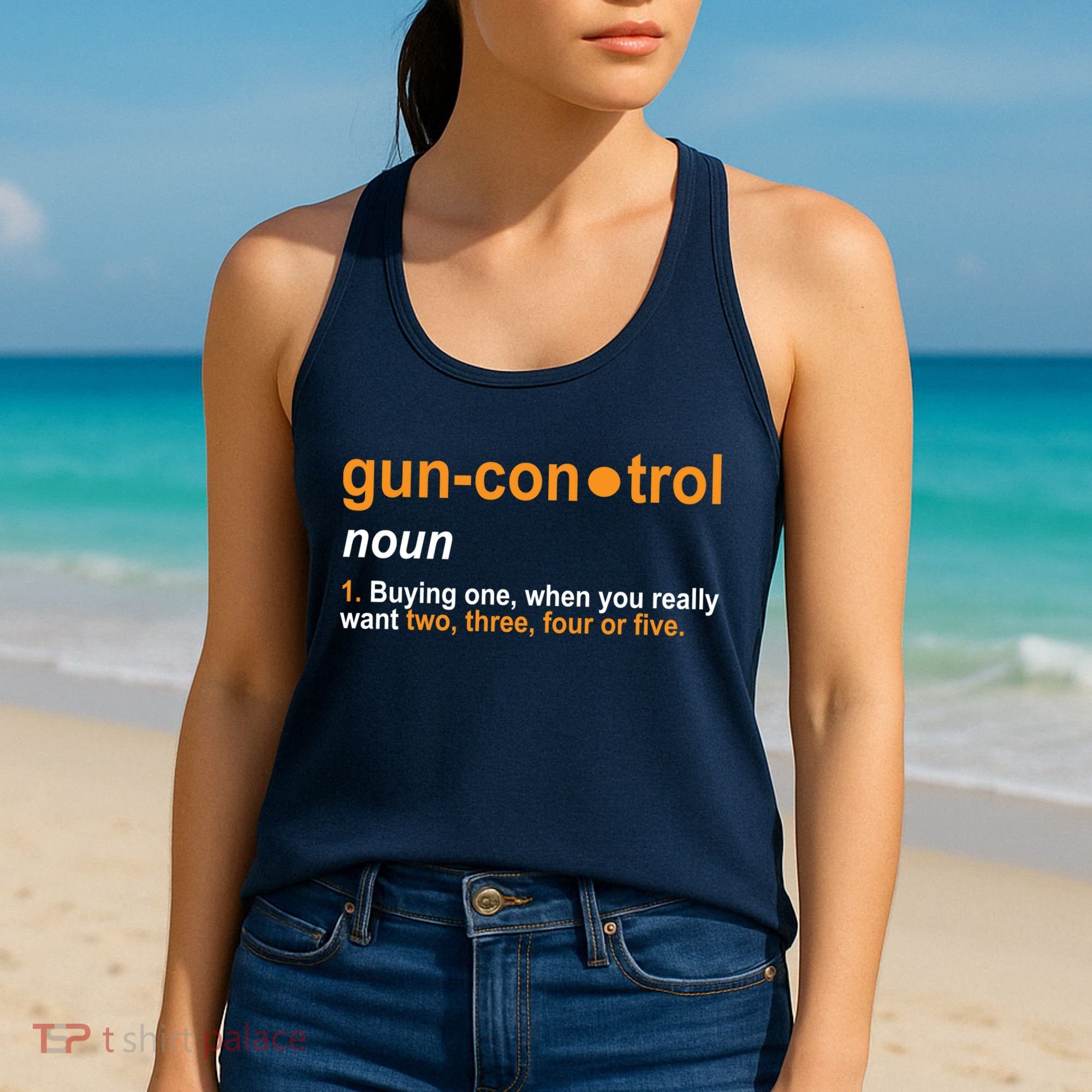 Funny Gun Control Definition Women's Tank Top