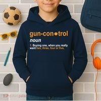 Funny Gun Control Definition Kids Hoodie thumb 2