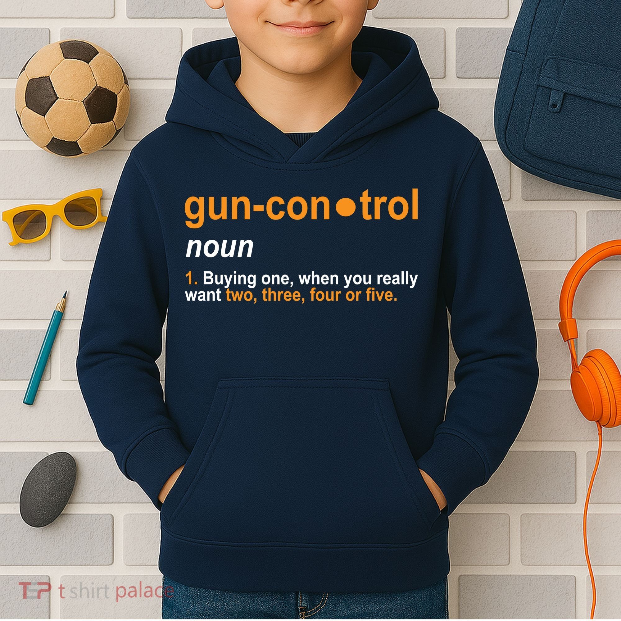 Funny Gun Control Definition Kids Hoodie