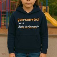 Funny Gun Control Definition Kids Hoodie thumb 3
