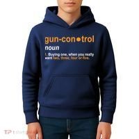 Funny Gun Control Definition Kids Hoodie thumb 4
