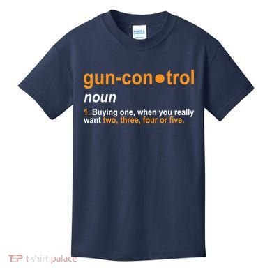 Funny Gun Control Definition Kids T-Shirt