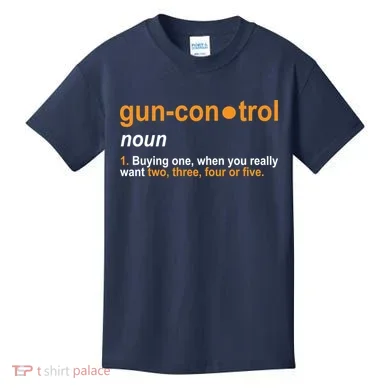 Funny Gun Control Definition Kids T-Shirt