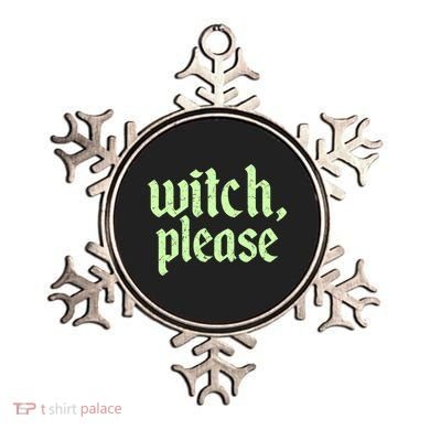 Funny Halloween Distressed Witch Please  Ornament