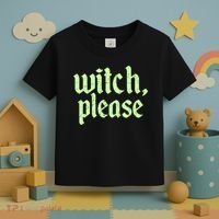 Funny Halloween Distressed Witch Please  Toddler T-Shirt thumb 3