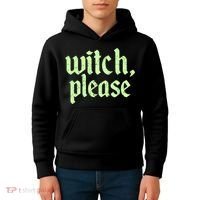 Funny Halloween Distressed Witch Please  Kids Hoodie thumb 4