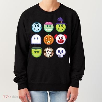 Funny Halloween Emoji's Women's Sweatshirt