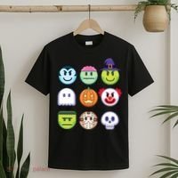 Funny Halloween Emoji's T-Shirt thumb 2