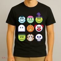 Funny Halloween Emoji's T-Shirt thumb 3