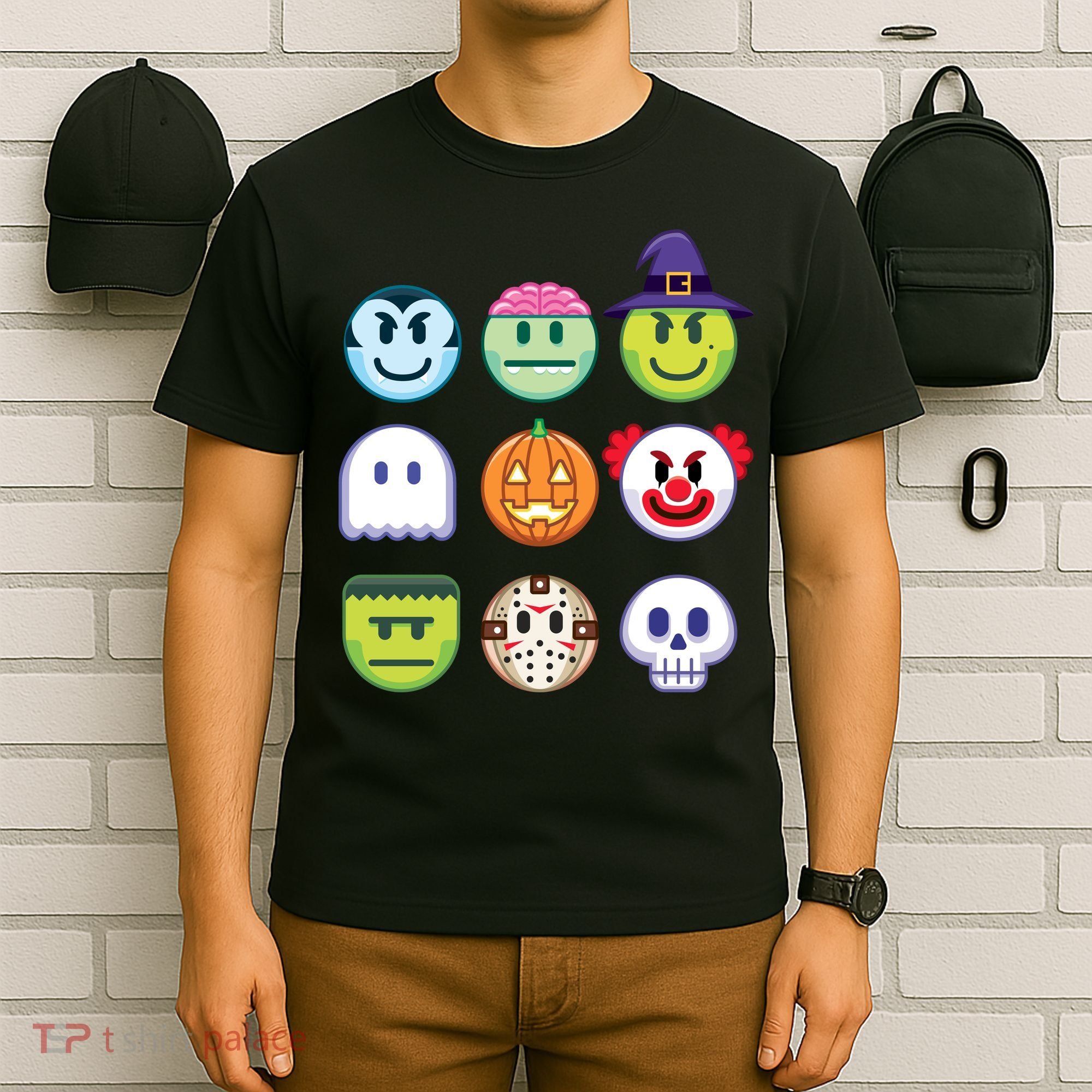 Funny Halloween Emoji's T-Shirt
