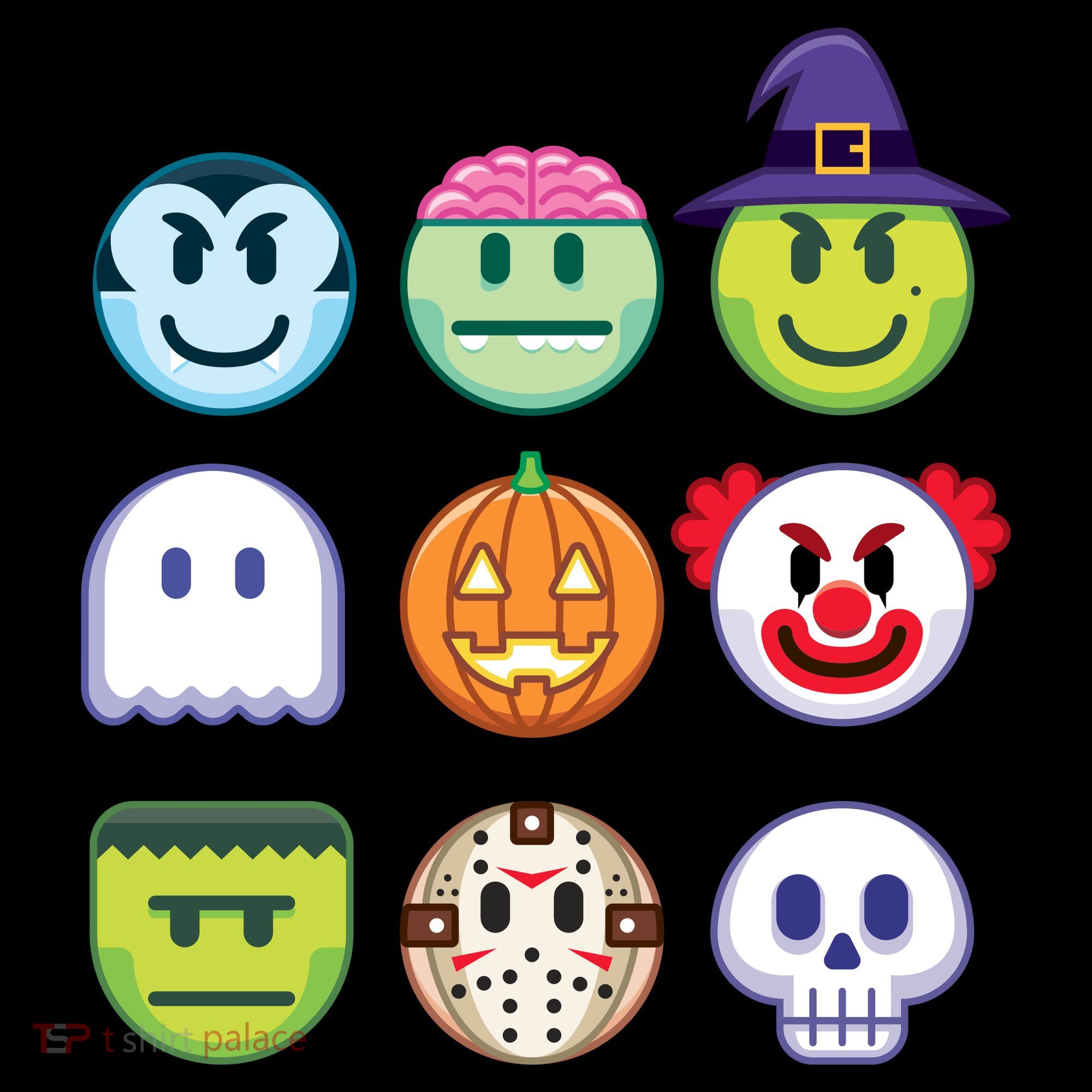 Funny Halloween Emoji's Women's Hoodie