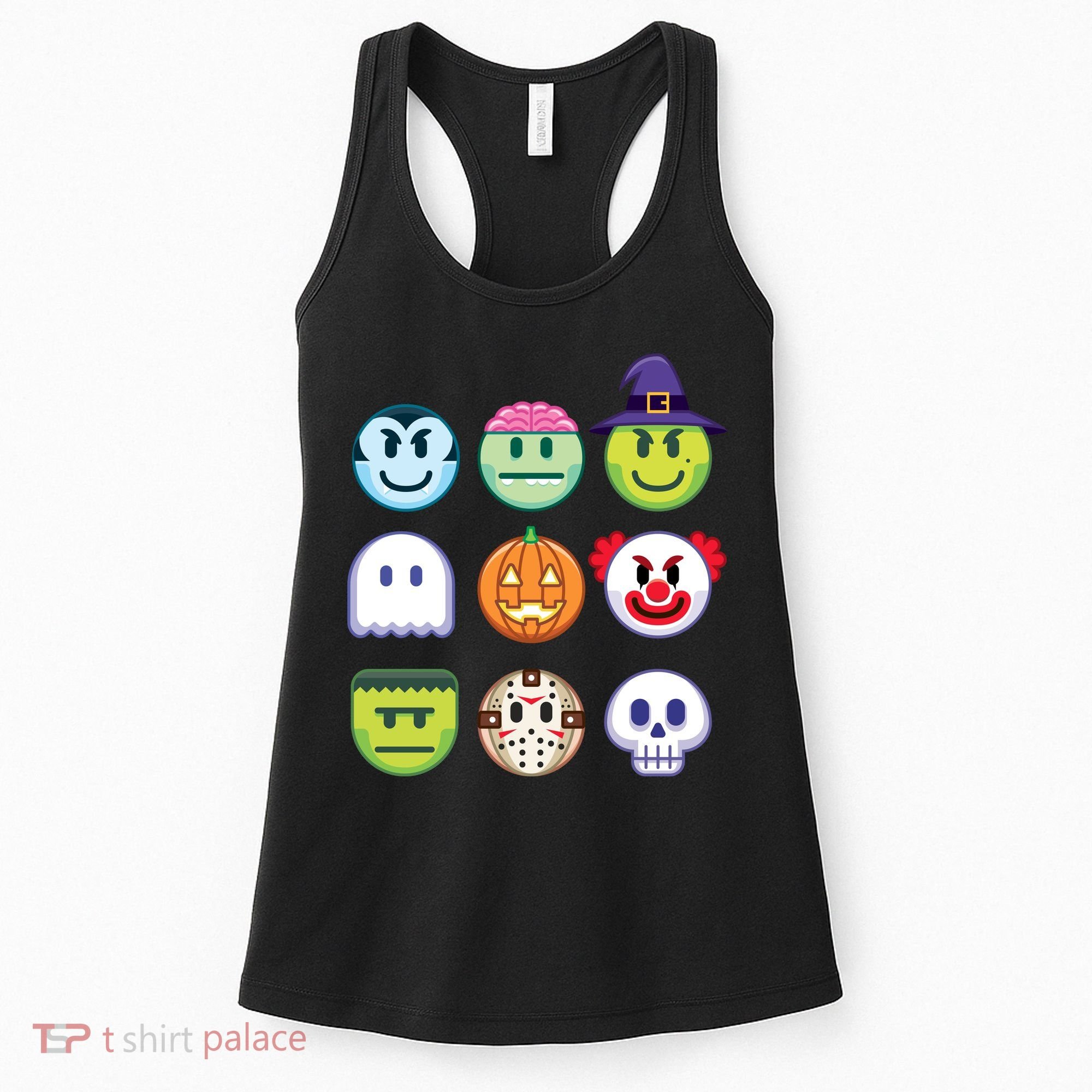 Funny Halloween Emoji's Women's Tank Top