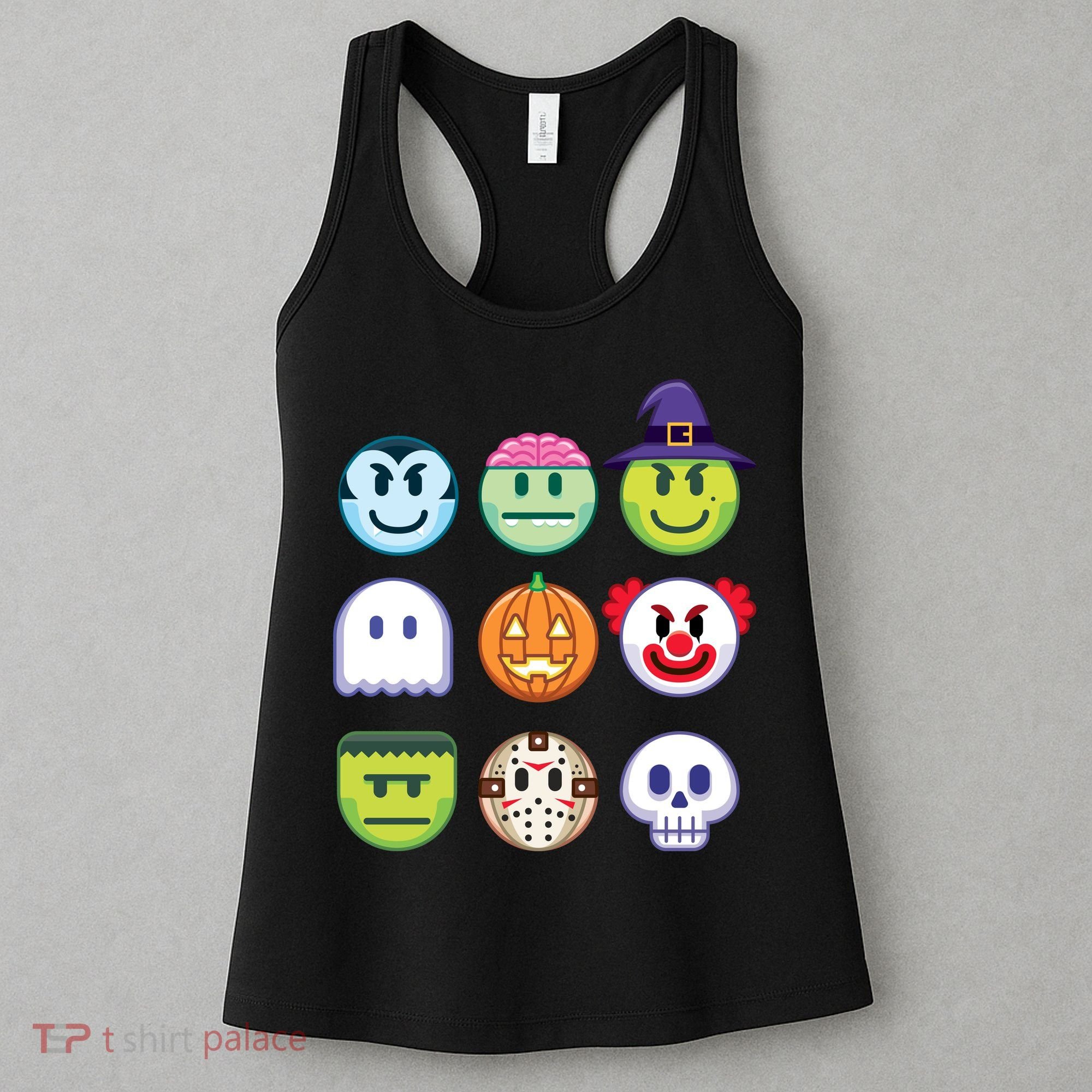 Funny Halloween Emoji's Women's Tank Top