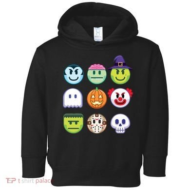 Funny Halloween Emoji's Toddler Hoodie