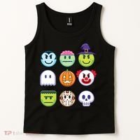 Funny Halloween Emoji's Tank Top thumb 2