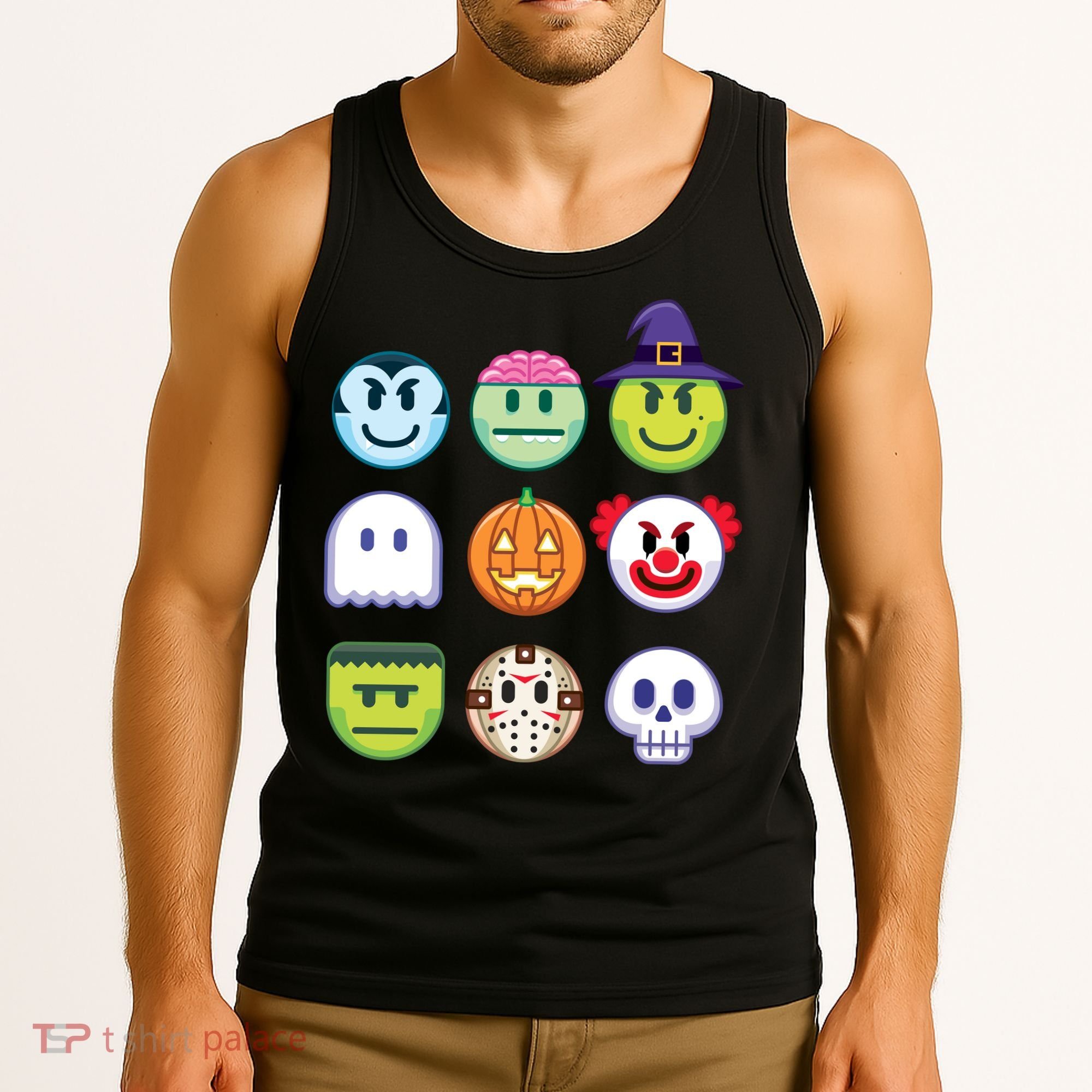Funny Halloween Emoji's Tank Top