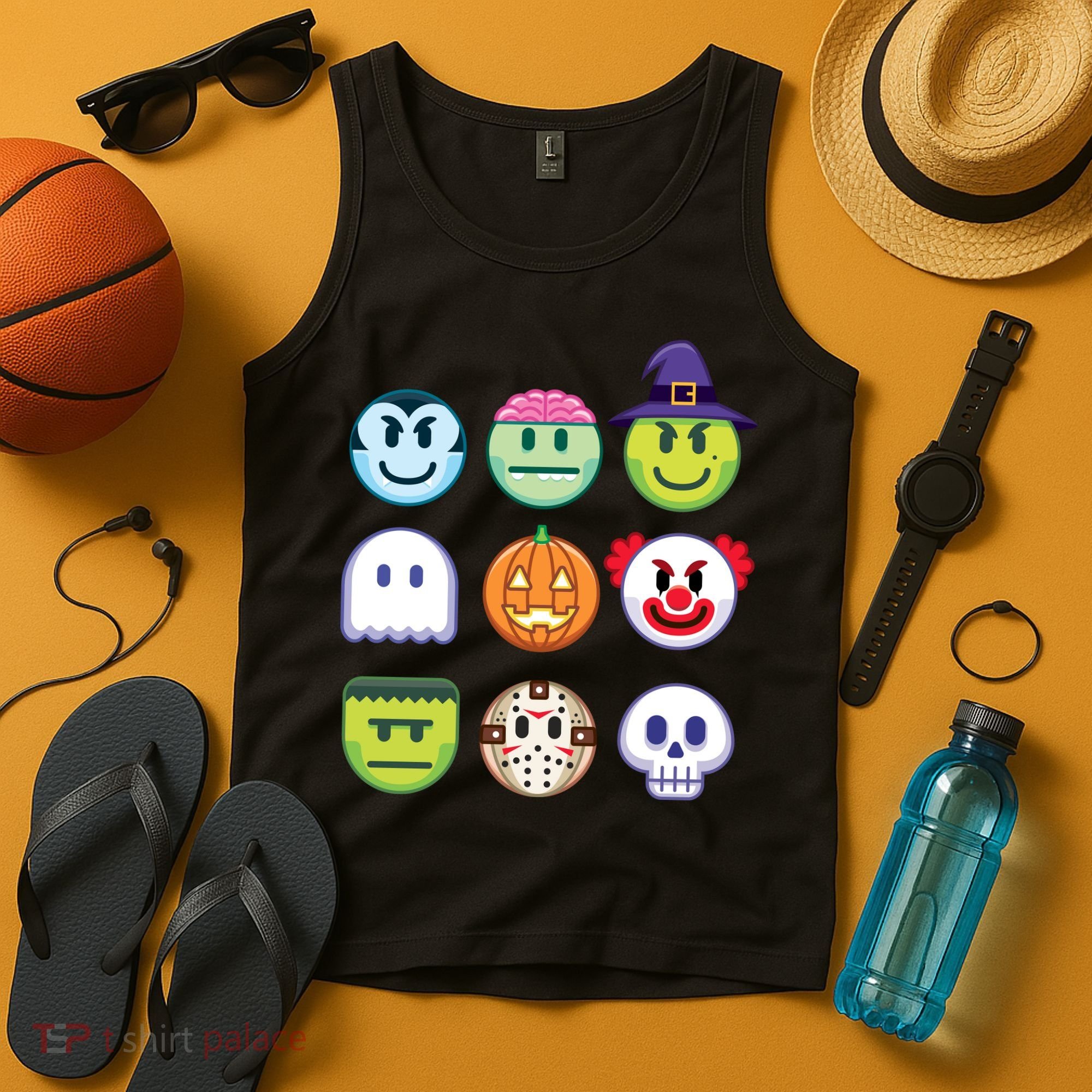 Funny Halloween Emoji's Tank Top