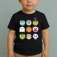 Funny Halloween Emoji's Toddler T-Shirt thumb 2