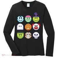 Funny Halloween Emoji's Women's Long Sleeve Shirt thumb 0