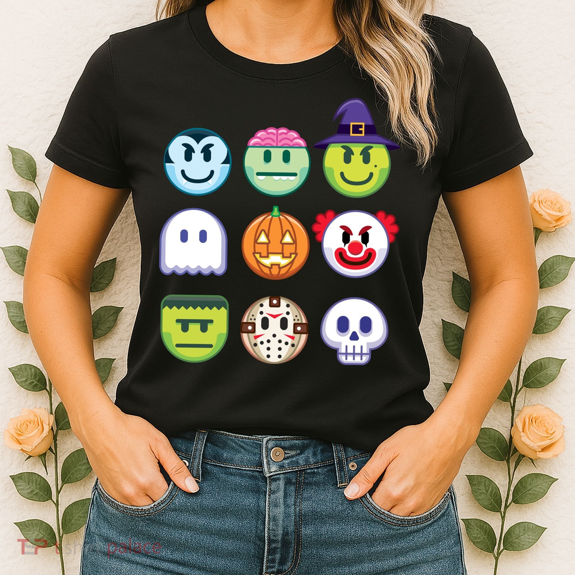 Funny Halloween Emoji's Women's T-Shirt