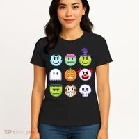 Funny Halloween Emoji's Women's T-Shirt thumb 4