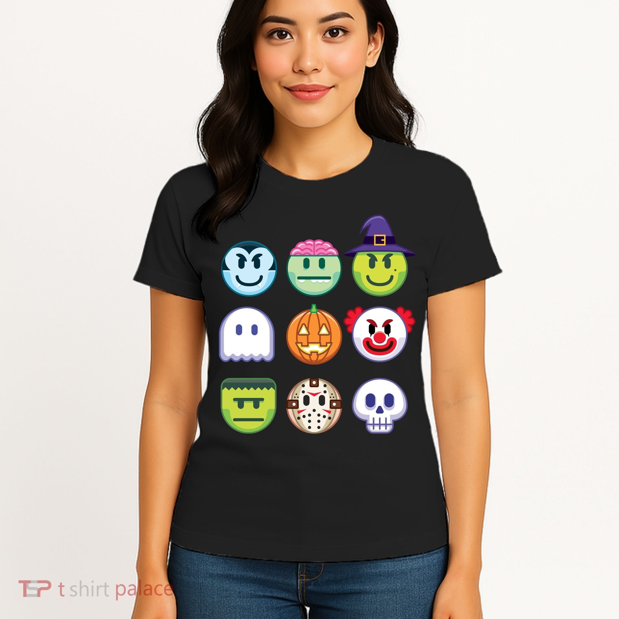 Funny Halloween Emoji's Women's T-Shirt