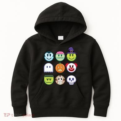 Funny Halloween Emoji's Kids Hoodie