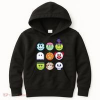 Funny Halloween Emoji's Kids Hoodie thumb 0