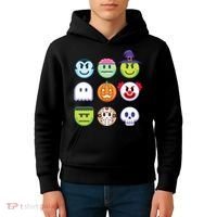 Funny Halloween Emoji's Kids Hoodie thumb 4