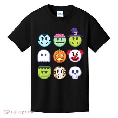 Funny Halloween Emoji's Kids T-Shirt