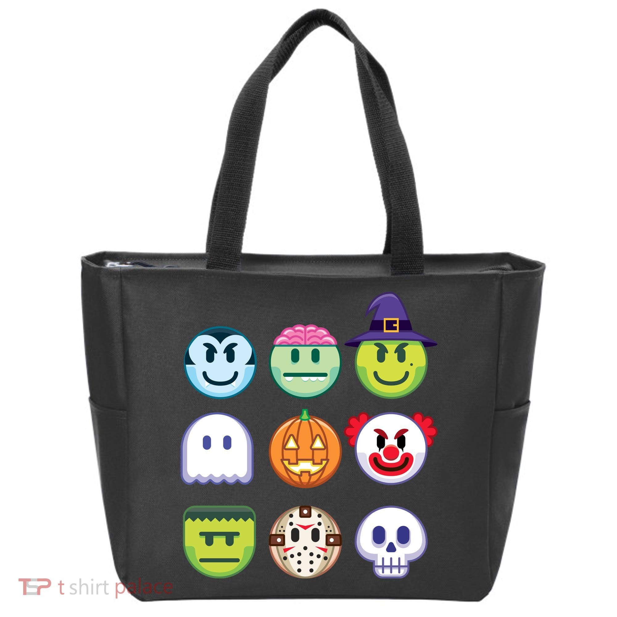 Funny Halloween Emoji's Tote Bag