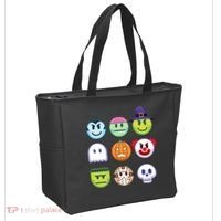 Funny Halloween Emoji's Tote Bag thumb 2