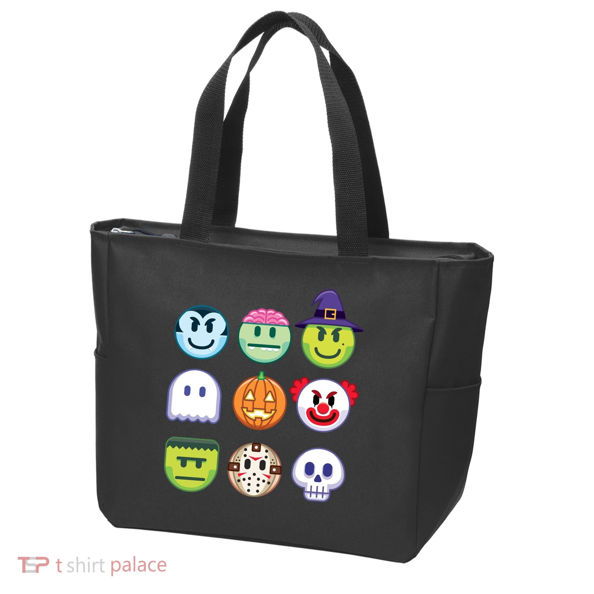 Funny Halloween Emoji's Tote Bag