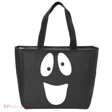 Funny Halloween Ghost Face Tote Bag
