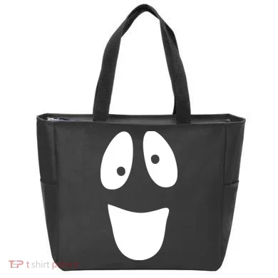 Funny Halloween Ghost Face Tote Bag