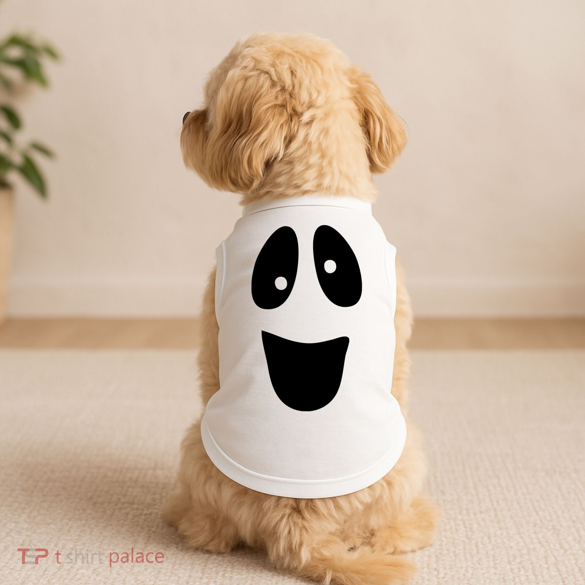 Funny Halloween Ghost Face Doggie Tank