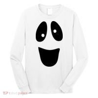 Funny Halloween Ghost Face Long Sleeve Shirt thumb 0