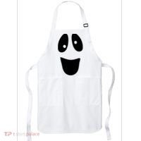 Funny Halloween Ghost Face Apron thumb 0