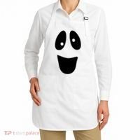 Funny Halloween Ghost Face Apron thumb 2