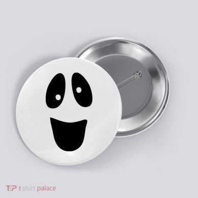 Funny Halloween Ghost Face Button