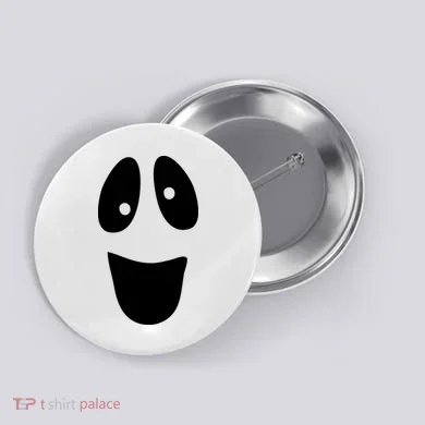 Funny Halloween Ghost Face Button