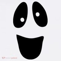 Funny Halloween Ghost Face Button thumb 1