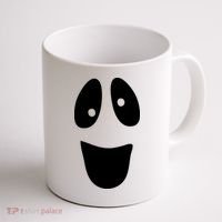 Funny Halloween Ghost Face Coffee Mug thumb 1