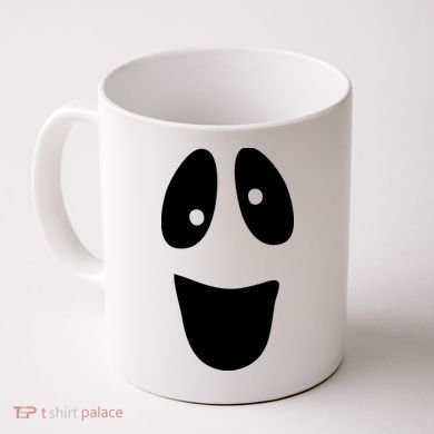 Funny Halloween Ghost Face Coffee Mug