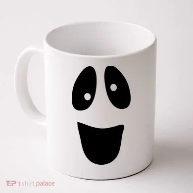Funny Halloween Ghost Face Coffee Mug