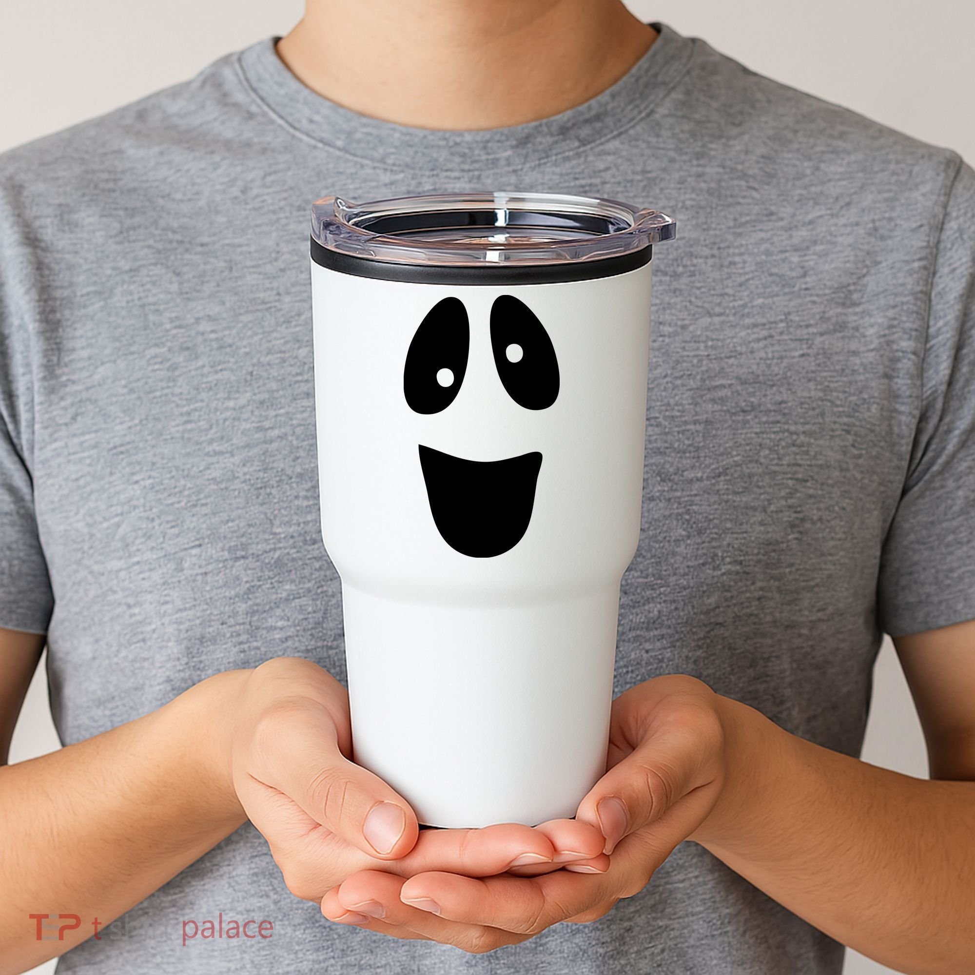 Funny Halloween Ghost Face Tumbler
